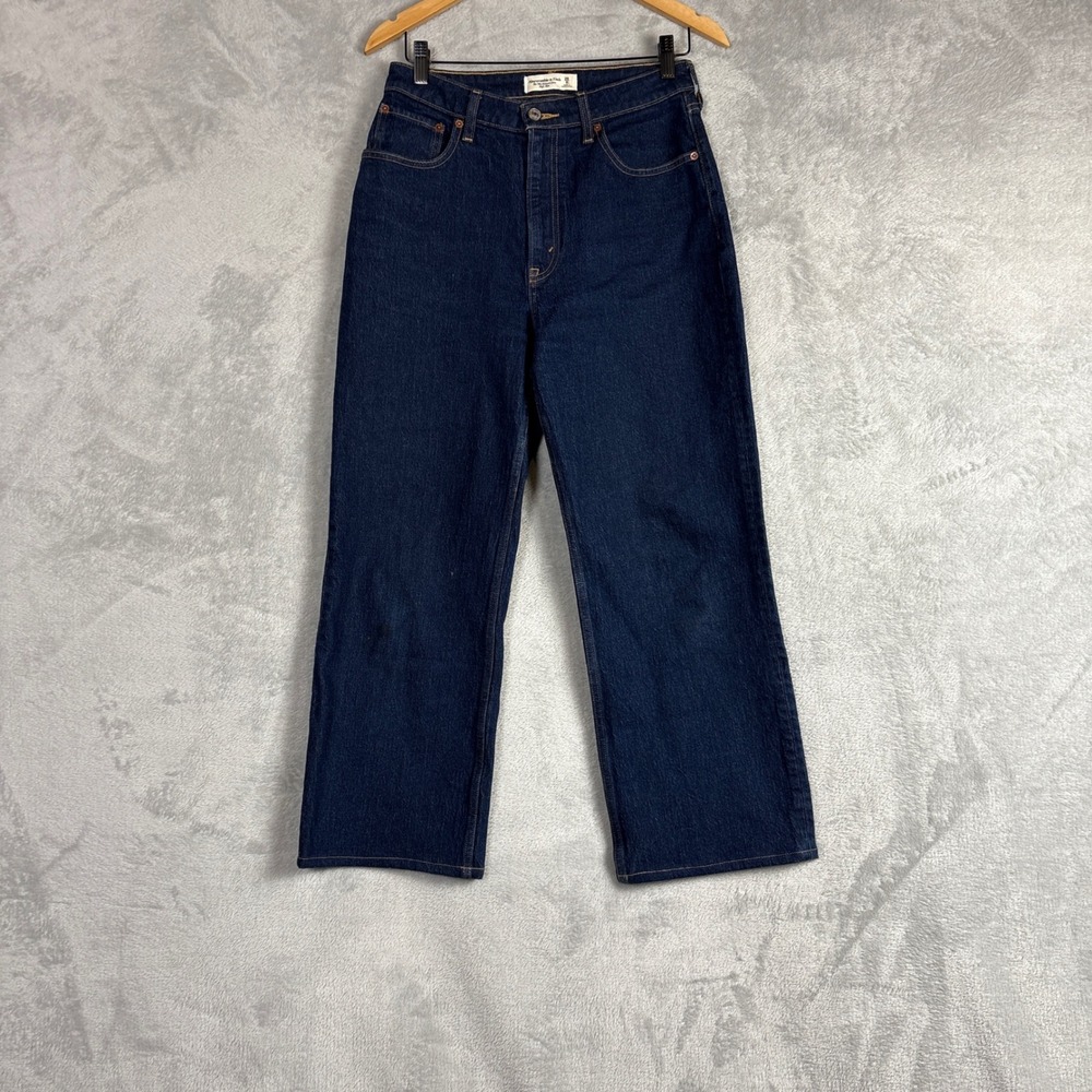 Abercrombie & Fitch Curve Love The 90s Relaxed Jean High Rise Dark Wash 28